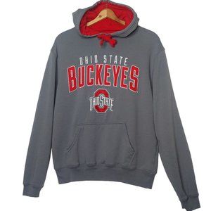 Ohio State Buckeyes Sweatshirt Hooded Pullover Scarlet & Gray Embroidered Hoodie